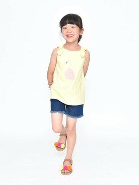 「RADCHAP（ラッドチャップ）のアイテム（タンクトップ）」を使った、BRANSHESさん（キッズ・110cm）の夏コーディネート