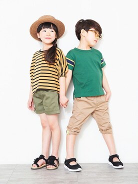 「アイテム（パンツ）」を使った、BRANSHESさん（キッズ・110cm）の夏コーディネート