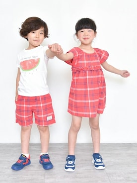 「アイテム（ワンピース/ドレス）」を使った、BRANSHESさん（キッズ・111cm）の夏コーディネート