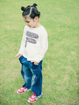 「RADCHAP（ラッドチャップ）のアイテム（シューズ）」を使った、BRANSHESさん（キッズ・109cm）の夏コーディネート