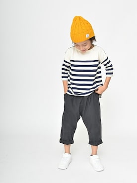 「アイテム（ニットキャップ/ビーニー）」を使った、BRANSHESさん（キッズ・115cm）の秋コーディネート