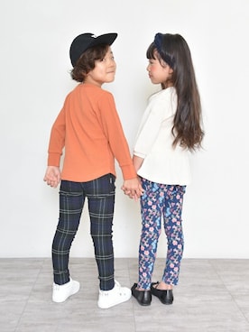 「アイテム（バレエシューズ）」を使った、BRANSHESさん（キッズ・114cm）の秋コーディネート