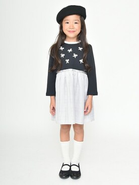 「BRANSHES（ブランシェス）のアイテム（ハンチング/ベレー帽）」を使った、BRANSHESさん（キッズ・110cm）の秋コーディネート
