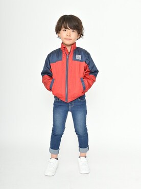 「BRANSHES（ブランシェス）のアイテム（ナイロンジャケット）」を使った、BRANSHESさん（キッズ・113cm）の秋コーディネート