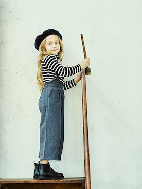 「BRANSHES（ブランシェス）のアイテム（オールインワン・サロペット）」を使った、BRANSHESさん（キッズ・111cm）の秋コーディネート