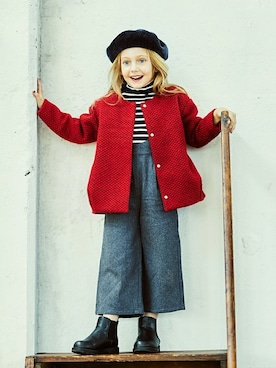 「BRANSHES（ブランシェス）のアイテム（オールインワン・サロペット）」を使った、BRANSHESさん（キッズ・111cm）の秋コーディネート