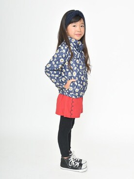 「BRANSHES（ブランシェス）のアイテム（ブルゾン）」を使った、BRANSHESさん（キッズ・114cm）の秋コーディネート