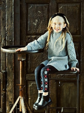 「アイテム（レッグウェア）」を使った、BRANSHESさん（キッズ・111cm）の秋コーディネート