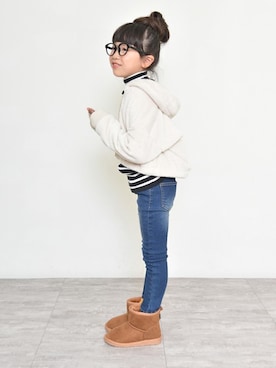「BRANSHES（ブランシェス）のアイテム（ブルゾン）」を使った、BRANSHESさん（キッズ・113cm）の秋コーディネート
