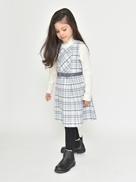 「アイテム（タイツ/ストッキング）」を使った、BRANSHESさん（キッズ・110cm）の冬コーディネート