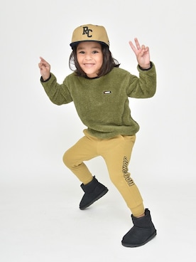 「RADCHAP（ラッドチャップ）のアイテム（帽子）」を使った、BRANSHESさん（キッズ・108cm）の秋コーディネート