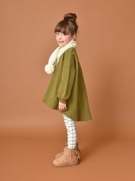 「BRANSHES（ブランシェス）のアイテム（チュニック）」を使った、BRANSHESさん（キッズ・112cm）の秋コーディネート