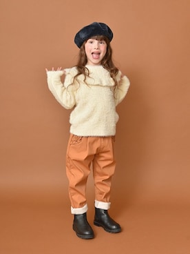 「BRANSHES（ブランシェス）のアイテム（ハンチング/ベレー帽）」を使った、BRANSHESさん（キッズ・112cm）の冬コーディネート