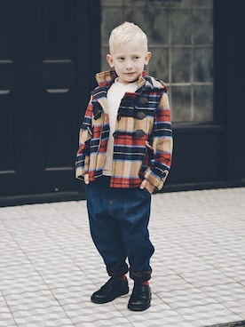 「kids」｜「アイテム（ダッフルコート）」を使った、BRANSHESさん（キッズ・110cm）の冬コーディネート