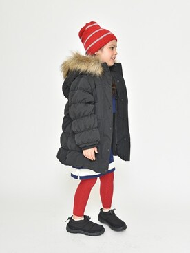 「RADCHAP（ラッドチャップ）のアイテム（帽子）」を使った、BRANSHESさん（キッズ・110cm）の冬コーディネート