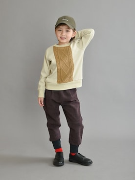 「ジョガーパンツ」｜BRANSHESさん（キッズ・113cm）の冬コーディネート