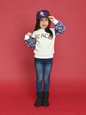 「RADCHAP（ラッドチャップ）のアイテム（帽子）」を使った、BRANSHESさん（キッズ・110cm）の冬コーディネート