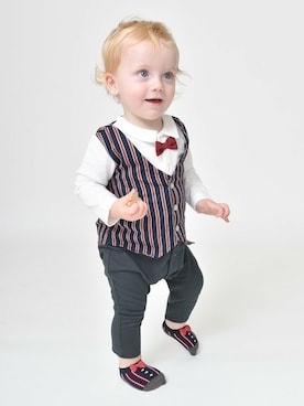 「アイテム（ロンパース）」を使った、BRANSHESさん（キッズ・76cm）の冬コーディネート