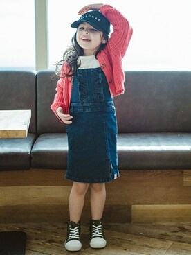 「RADCHAP（ラッドチャップ）のアイテム（帽子）」を使った、BRANSHESさん（キッズ・110cm）の冬コーディネート