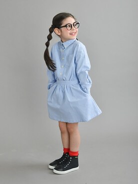 「RADCHAP（ラッドチャップ）のアイテム（ワンピース）」を使った、BRANSHESさん（キッズ・110cm）の冬コーディネート