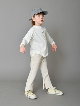 「BRANSHES（ブランシェス）のアイテム（チュニック）」を使った、BRANSHESさん（キッズ・112cm）の冬コーディネート