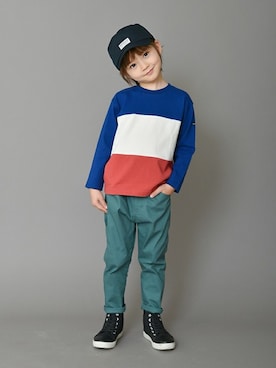 「アイテム（キャップ）」を使った、BRANSHESさん（キッズ・113cm）の冬コーディネート