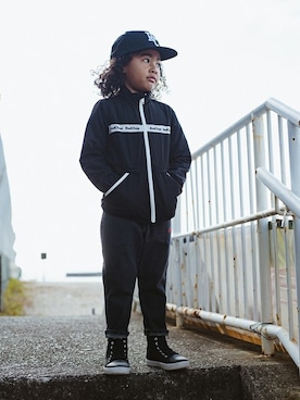 「RADCHAP（ラッドチャップ）のアイテム（ナイロンジャケット）」を使った、BRANSHESさん（キッズ・110cm）の冬コーディネート