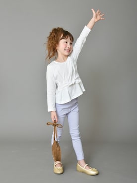 「ラベンダー」｜「アイテム（チュニック）」を使った、BRANSHESさん（キッズ・112cm）の冬コーディネート