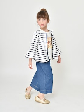 「kids」｜「アイテム（ノーカラージャケット）」を使った、BRANSHESさん（キッズ・112cm）の春コーディネート