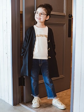 「アイテム（カーディガン/ボレロ）」を使った、BRANSHESさん（キッズ・110cm）の春コーディネート