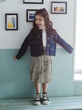 「kids」｜「アイテム（ノーカラージャケット）」を使った、BRANSHESさん（キッズ・110cm）の春コーディネート