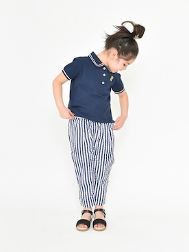 「アイテム（ポロシャツ）」を使った、BRANSHESさん（キッズ・110cm）の春コーディネート