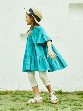 「アイテム（ワンピース/ドレス）」を使った、BRANSHESさん（キッズ・108cm）の春コーディネート