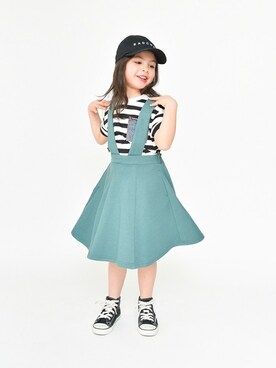 「RADCHAP（ラッドチャップ）のアイテム（帽子）」を使った、BRANSHESさん（キッズ・110cm）の春コーディネート