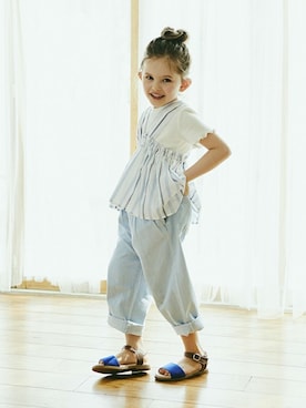「kids」｜「アイテム（チュニック）」を使った、BRANSHESさん（キッズ・108cm）の春コーディネート