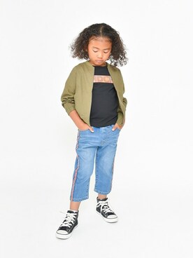 「RADCHAP（ラッドチャップ）のアイテム（ジャケット/アウター）」を使った、BRANSHESさん（キッズ・110cm）の春コーディネート
