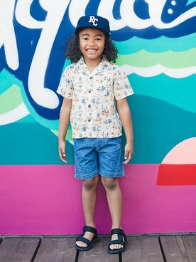 「RADCHAP（ラッドチャップ）のアイテム（シューズ）」を使った、BRANSHESさん（キッズ・110cm）の春コーディネート