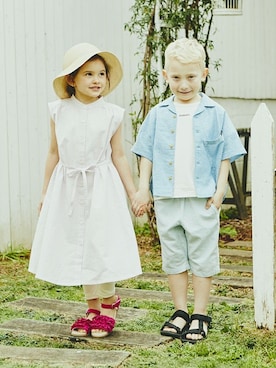 「アイテム（ワンピース/ドレス）」を使った、BRANSHESさん（キッズ・110cm）の春コーディネート