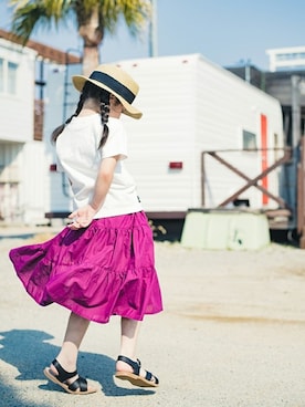 「アイテム（帽子）」を使った、BRANSHESさん（キッズ・110cm）の春コーディネート