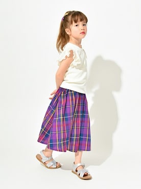 「アイテム（スカート）」を使った、BRANSHESさん（キッズ・109cm）の春コーディネート