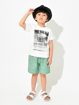 「アイテム（帽子）」を使った、BRANSHESさん（キッズ・108cm）の春コーディネート