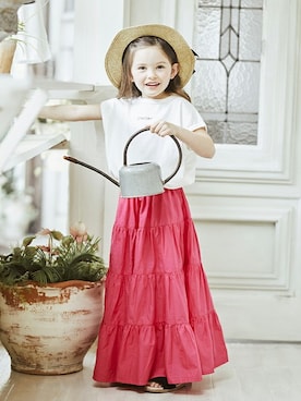 「アイテム（スカート）」を使った、BRANSHESさん（キッズ・110cm）の春コーディネート