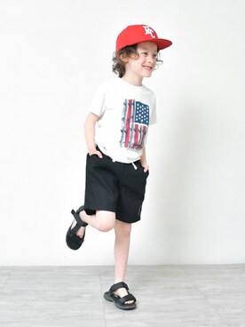 「RADCHAP（ラッドチャップ）のアイテム（シューズ）」を使った、BRANSHESさん（キッズ・113cm）の夏コーディネート