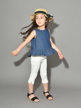 「kids」｜「アイテム（チュニック）」を使った、BRANSHESさん（キッズ・110cm）の夏コーディネート