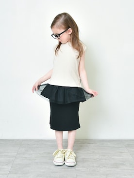 「アイテム（スカート）」を使った、BRANSHESさん（キッズ・109cm）の夏コーディネート