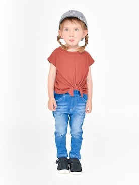 「アイテム（デニムパンツ）」を使った、BRANSHESさん（キッズ・90cm）の夏コーディネート