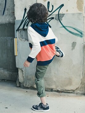 「RADCHAP（ラッドチャップ）のアイテム（シューズ）」を使った、BRANSHESさん（キッズ・114cm）の秋コーディネート