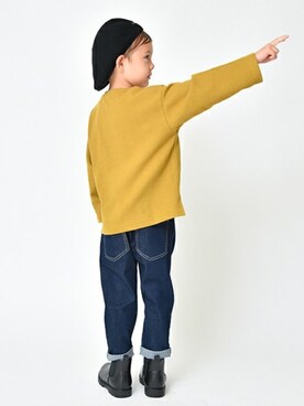 「BRANSHES（ブランシェス）のアイテム（ハンチング/ベレー帽）」を使った、BRANSHESさん（キッズ・108cm）の秋コーディネート