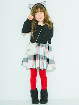 「アイテム（ボディバッグ/ウエストポーチ）」を使った、BRANSHESさん（キッズ・112cm）の秋コーディネート