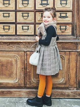 「アイテム（レッグウェア）」を使った、BRANSHESさん（キッズ・114cm）の冬コーディネート